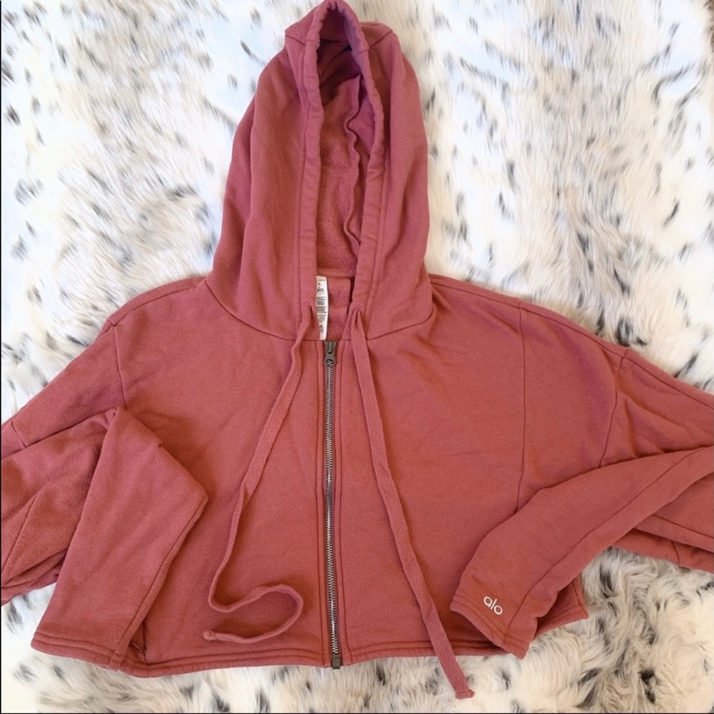 ❌SOLD❌Alo Yoga Extreme Crop Hoodie - Picture 2 of 2